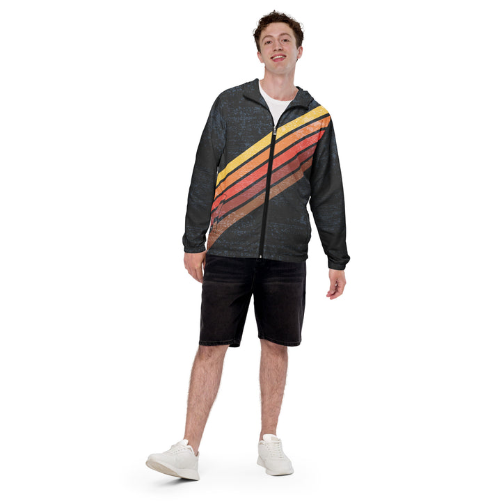 Men’s Windbreaker - Grey-Orange Victory