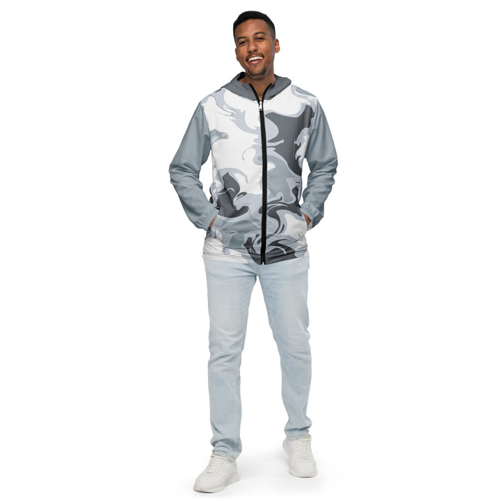 Men’s Windbreaker - Grey-White Smoke