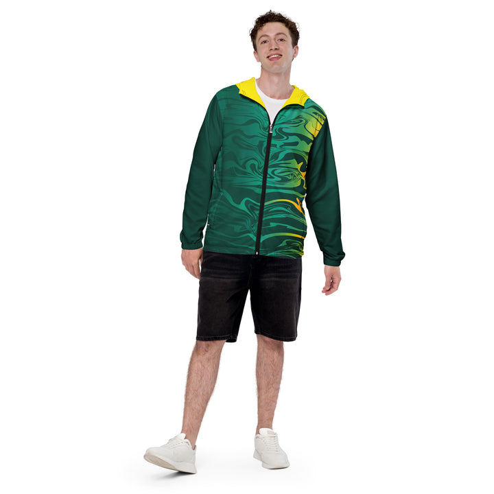 Men’s Windbreaker - Green-Yellow Smoke