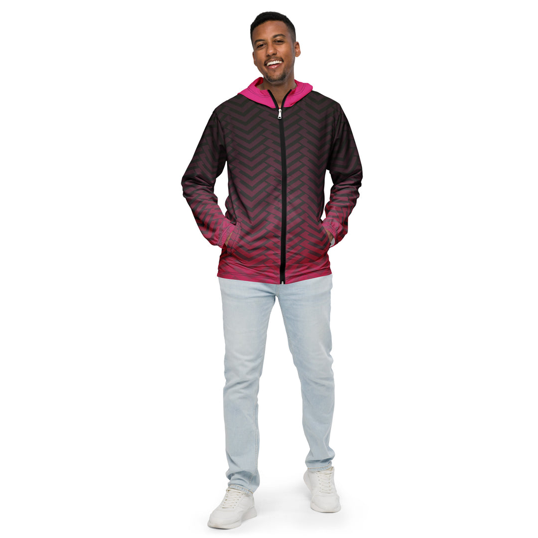 Men’s Windbreaker - Pink-Black Arrow