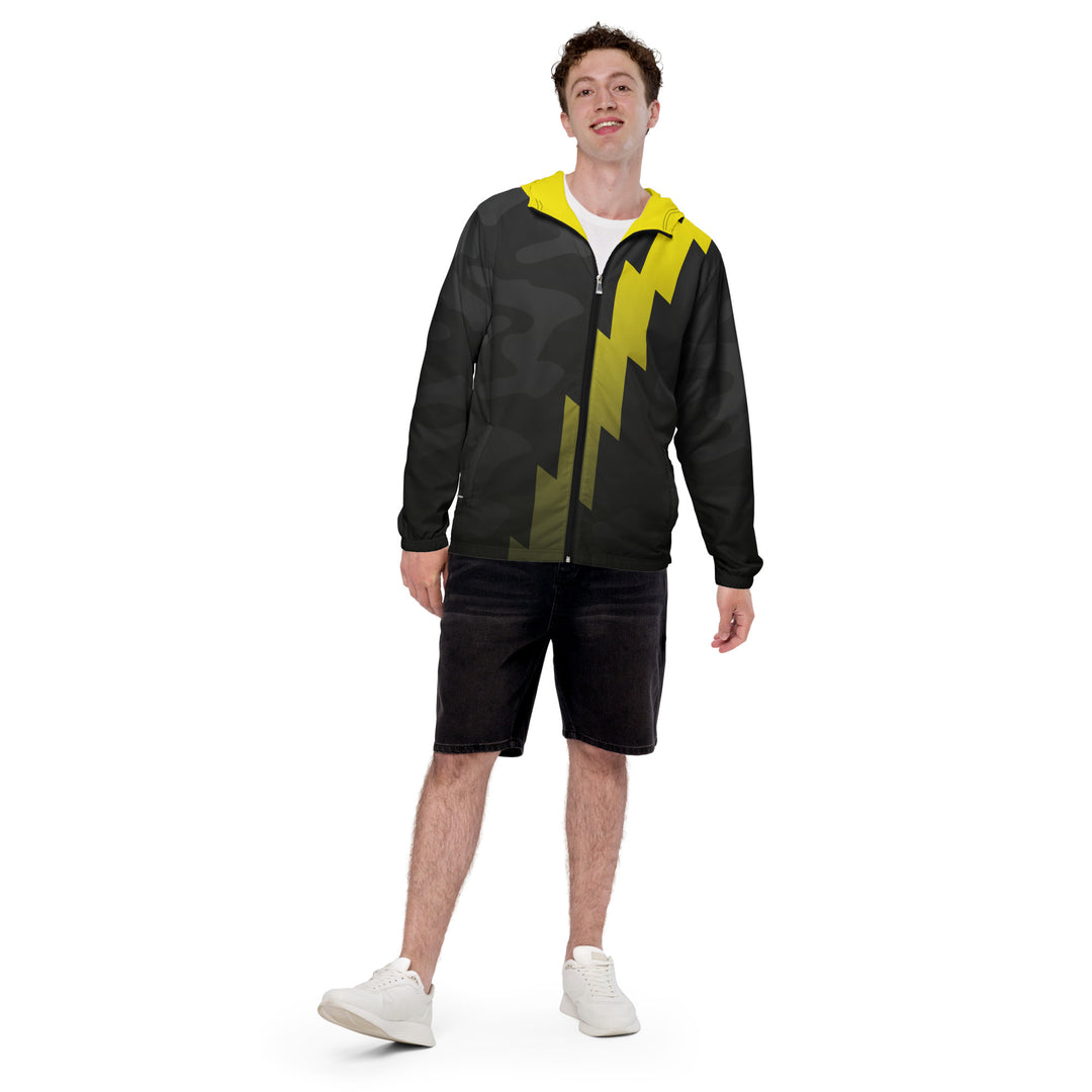 Men’s Windbreaker - Black-Yellow Bolt