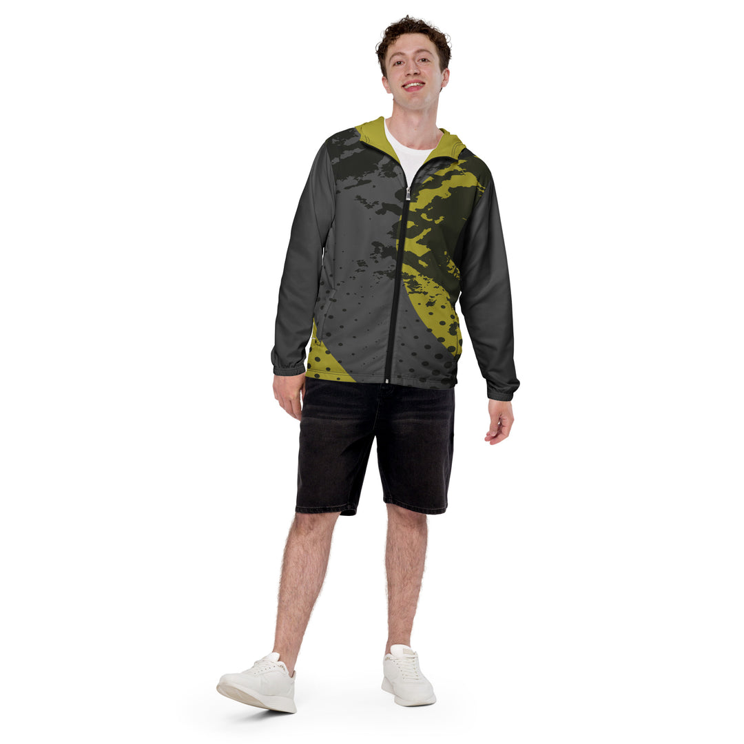 Men’s Windbreaker - Grey-Yellow Moon