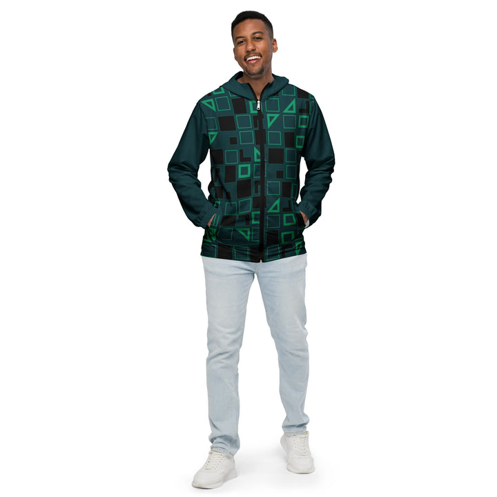 Men’s Windbreaker - Green-Black Game