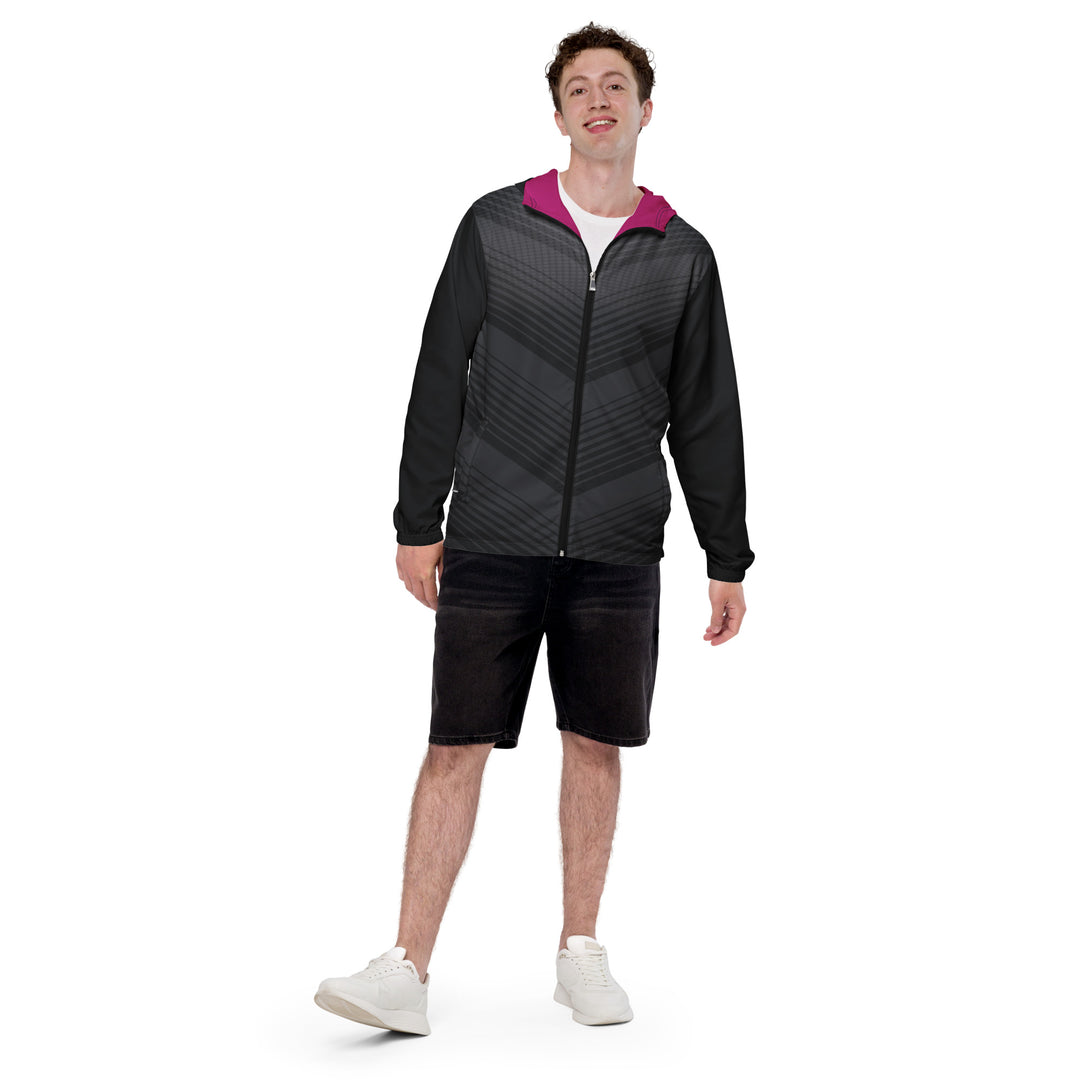 Men’s Windbreaker - Black-Grey Arrow