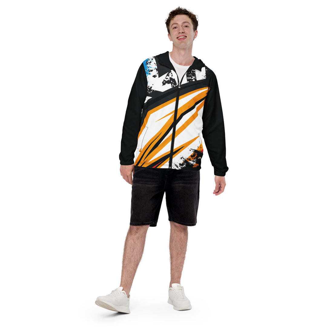 Men’s Windbreaker - White-Yellow Wing