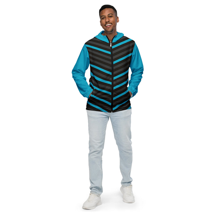 Men’s Windbreaker - Black-Blue Edge