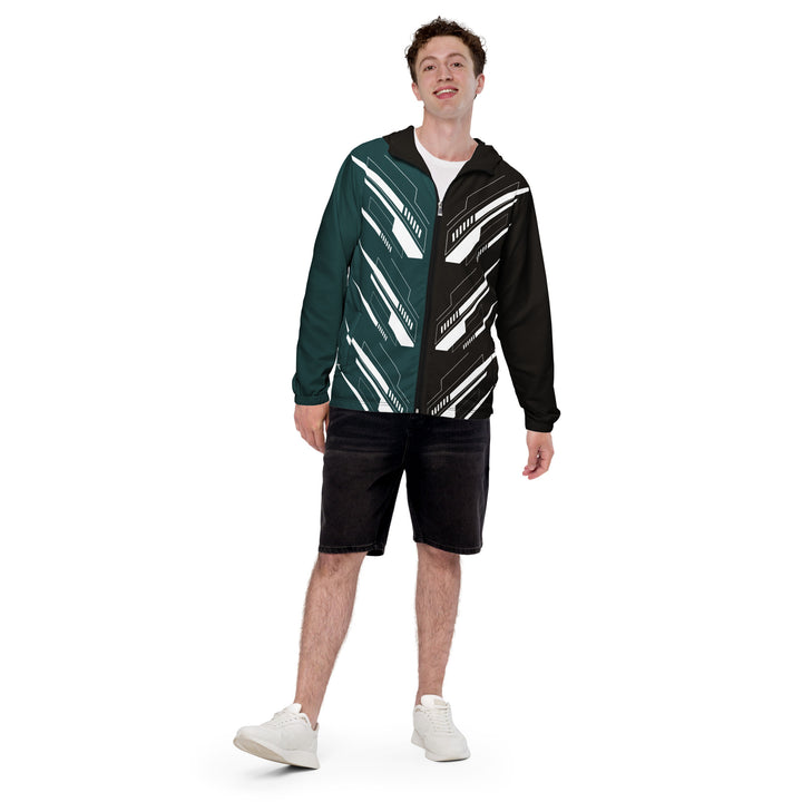 Men’s Windbreaker - Black-White Engine