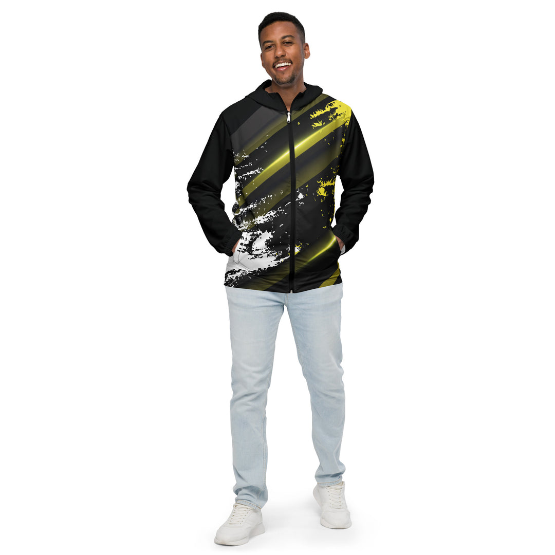 Men’s Windbreaker - Black-Yellow Shine