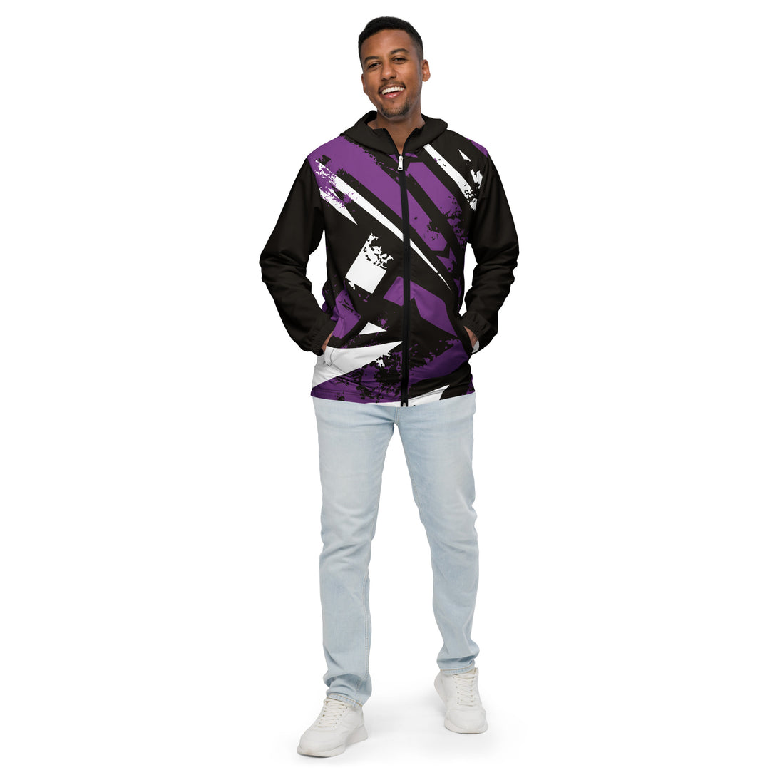 Men’s Windbreaker - Black-Purple Charge