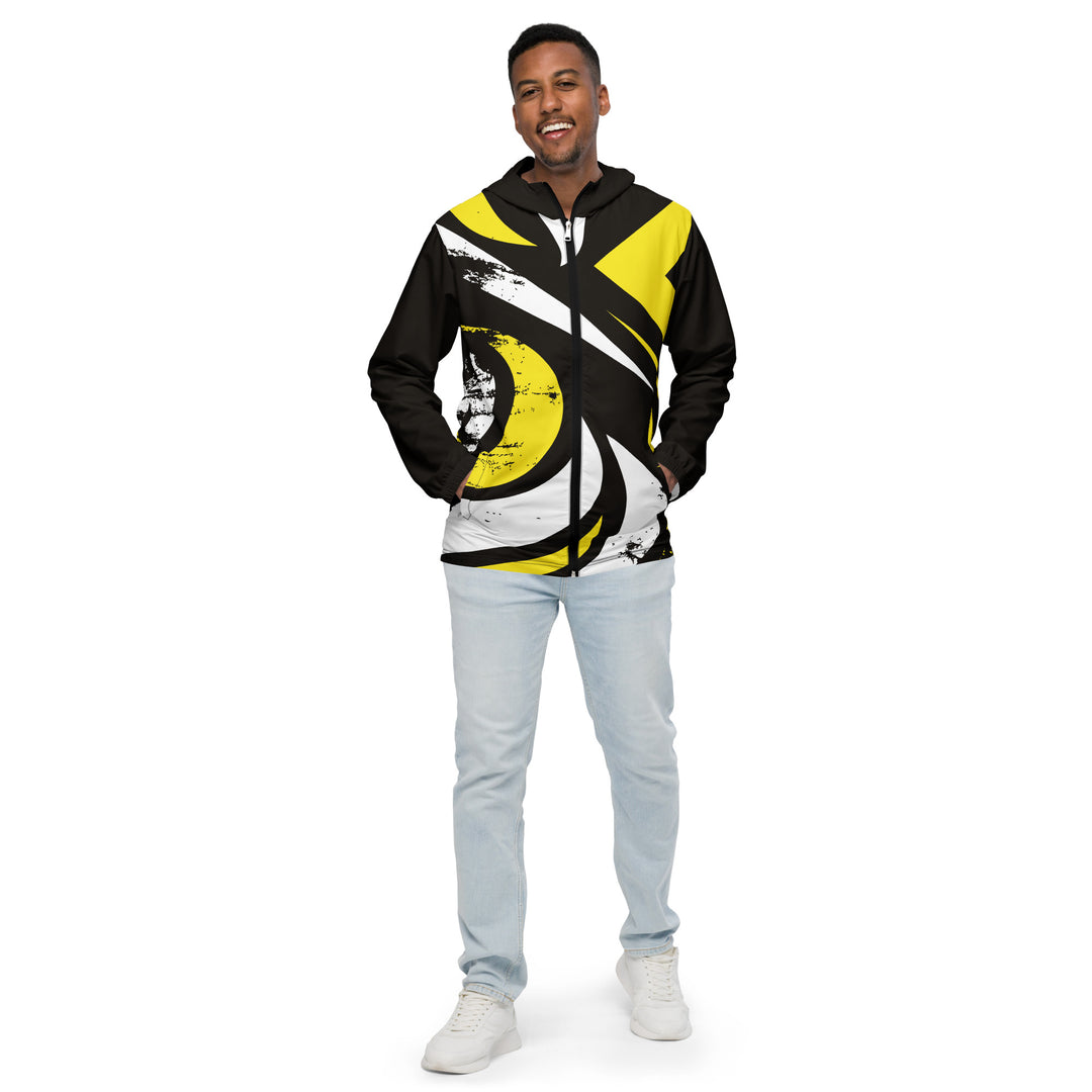 Men’s Windbreaker - Black-Yellow Street