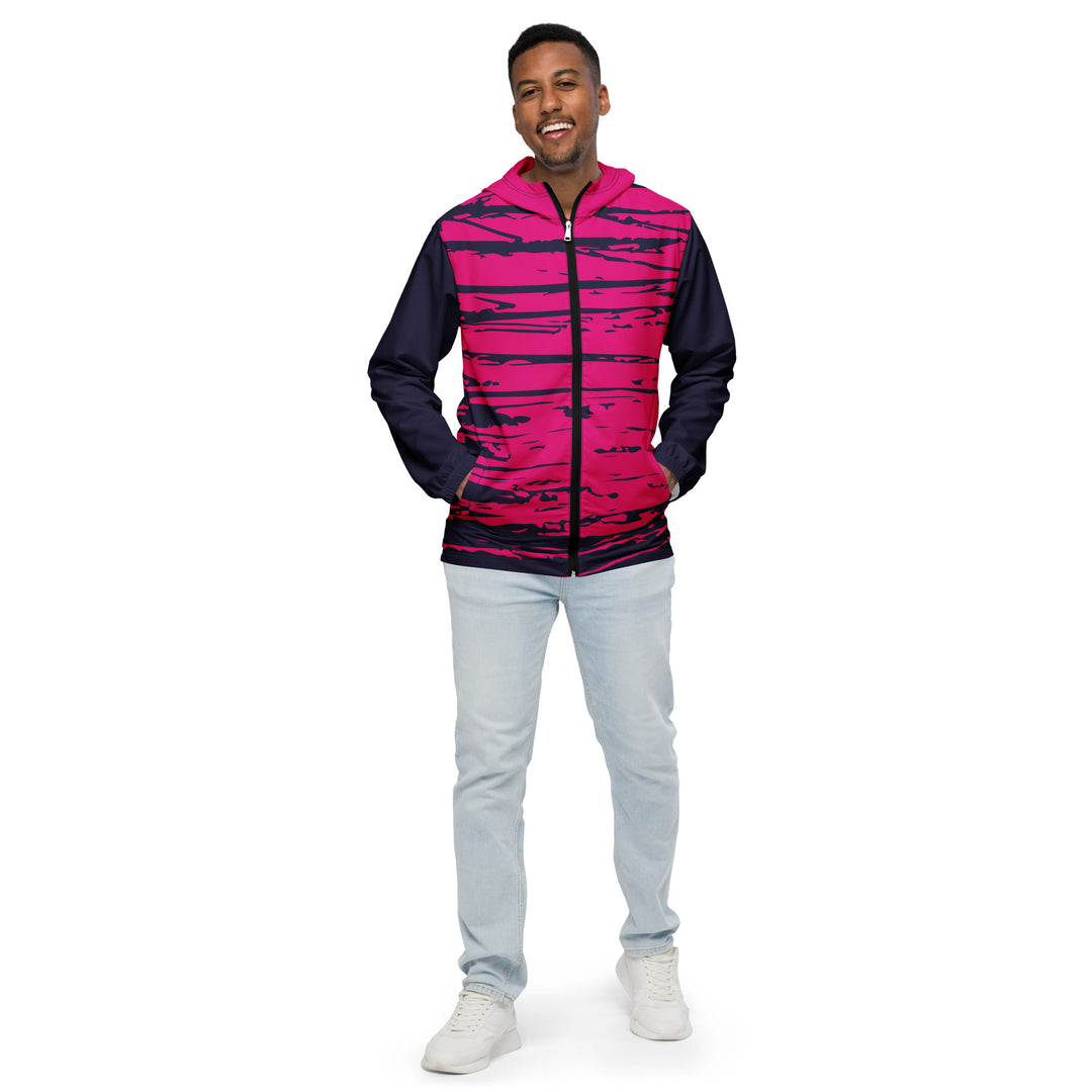 Men’s Windbreaker - Pink-Black Layer