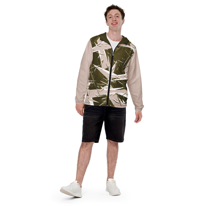 Men’s Windbreaker - Brown-White Electric