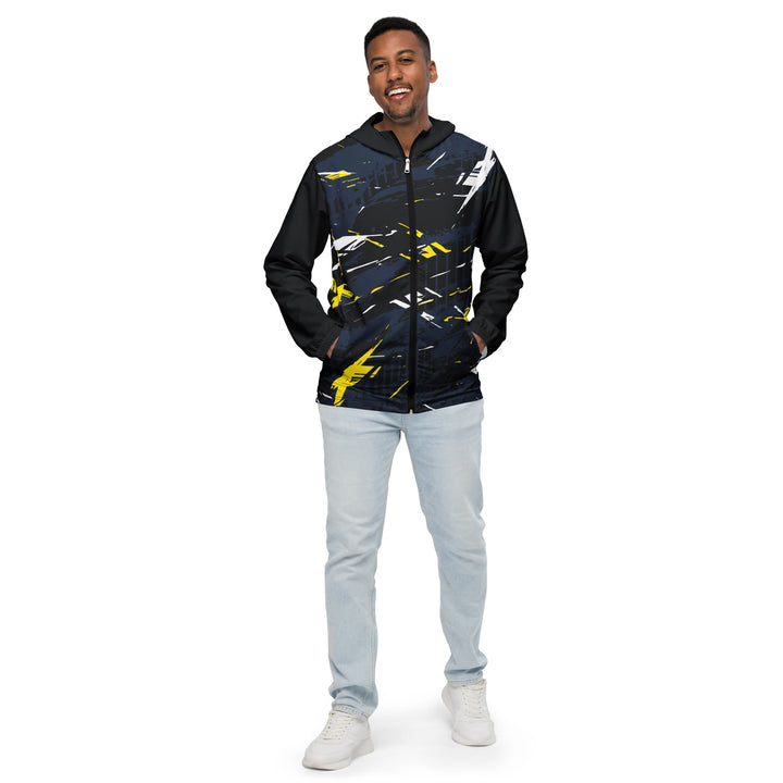 Men’s Windbreaker - Black-Yellow Sparks