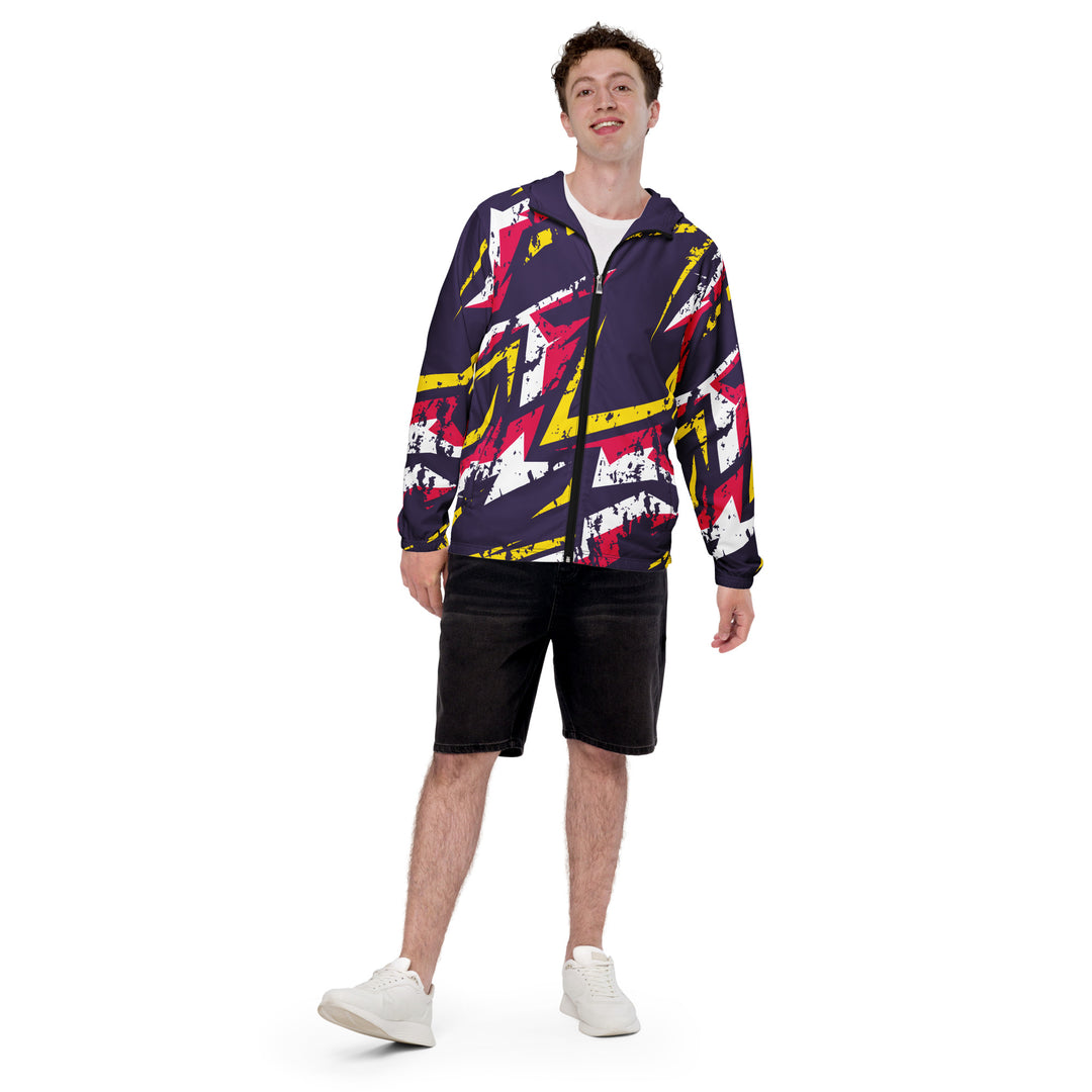 Men’s Windbreaker - Purple-Pink Graffiti