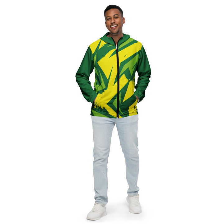 Men’s Windbreaker - Green-Yellow Edge