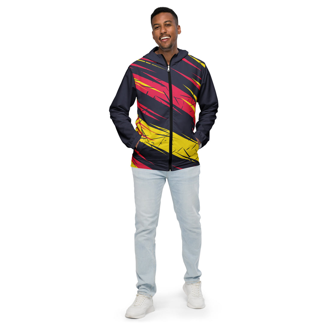 Men’s Windbreaker - Grey-Red Quick