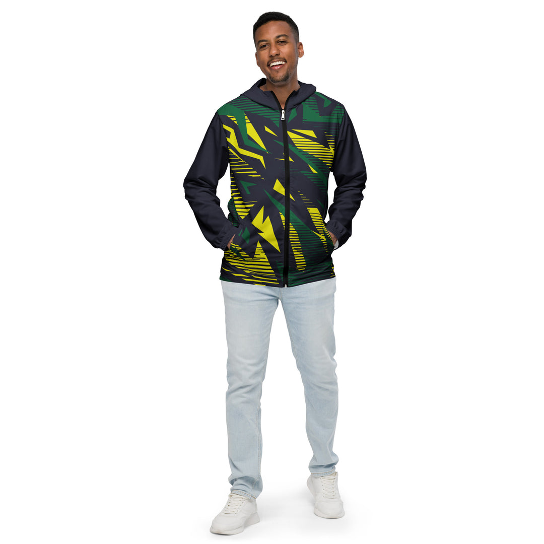 Men’s Windbreaker - Black-Yellow Arrow