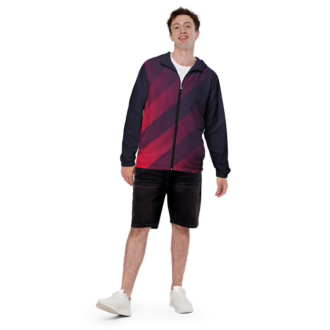 Men’s Windbreaker - Red Angle