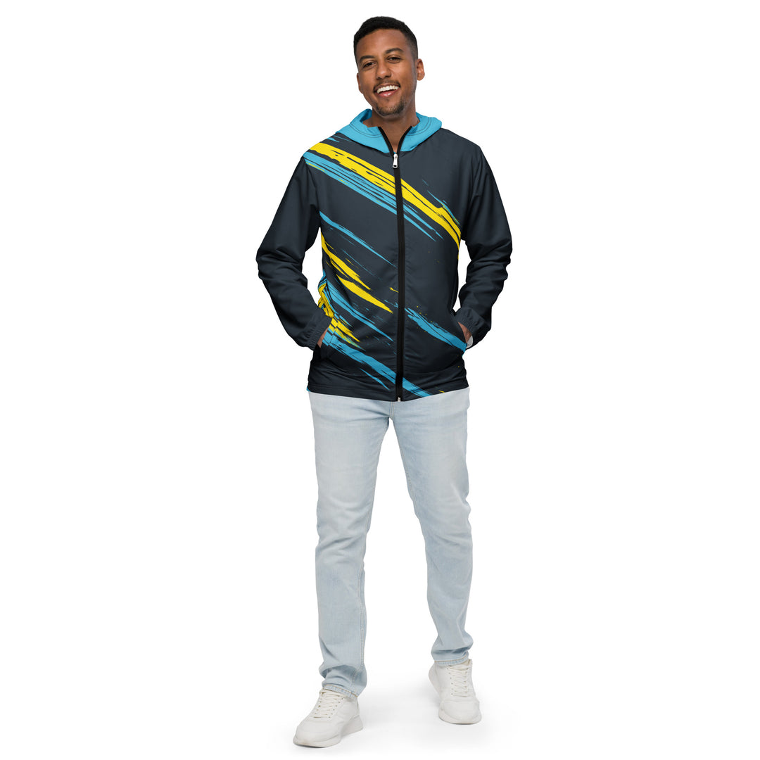 Men’s Windbreaker - Yellow-Blue Rain