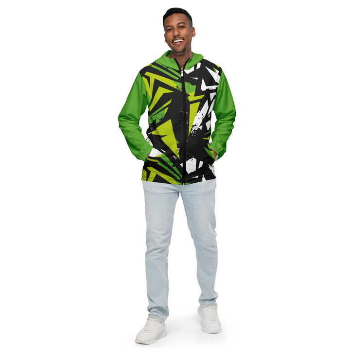 Men’s Windbreaker - Black-Green Break