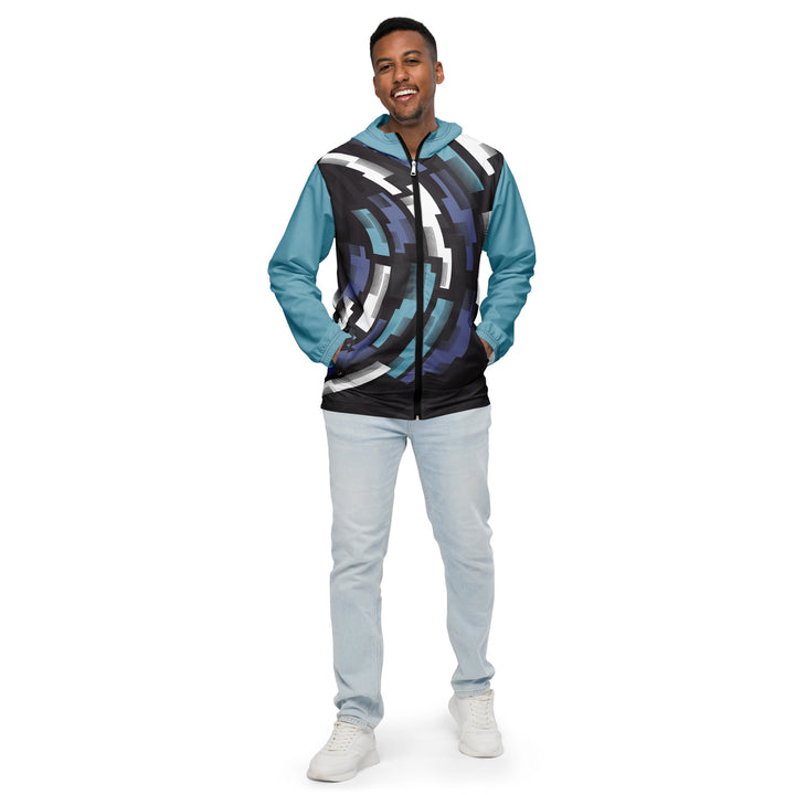 Men’s Windbreaker - Black-Blue Mech