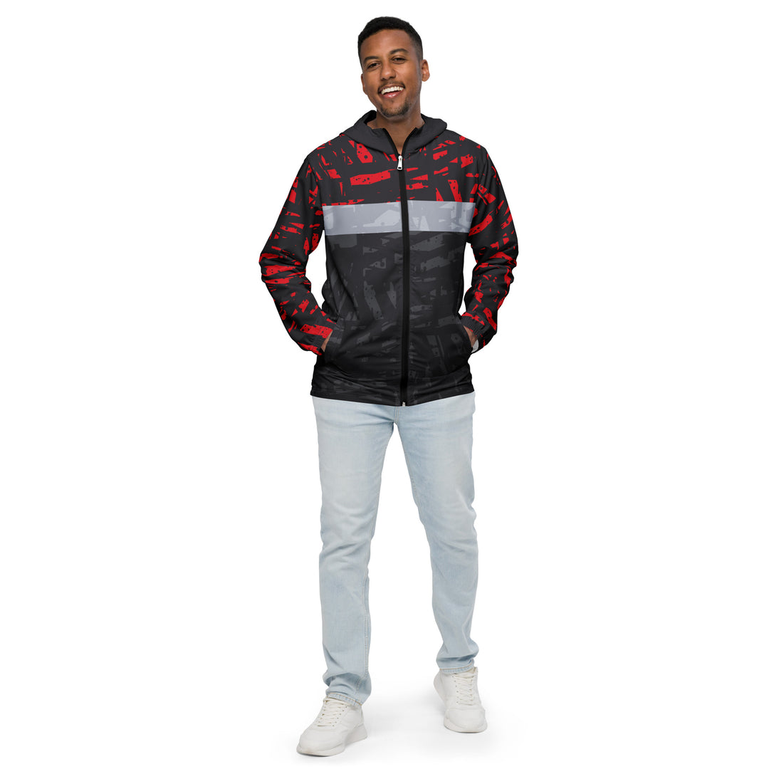 Men’s Windbreaker - Black-Red Separation