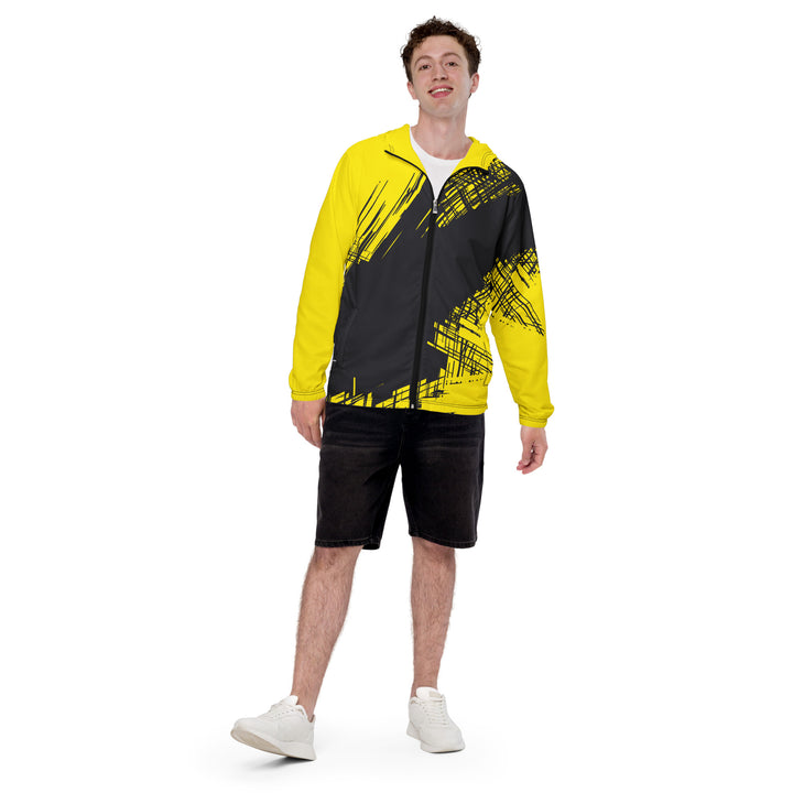 Men’s Windbreaker - Black-Yellow Race