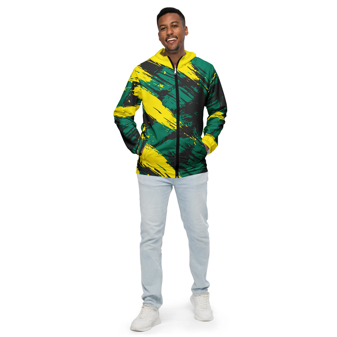 Men’s Windbreaker - Green-Yellow Riot