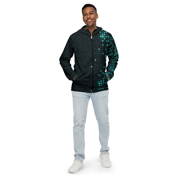 Men’s Windbreaker - Green-Turquoise Shine