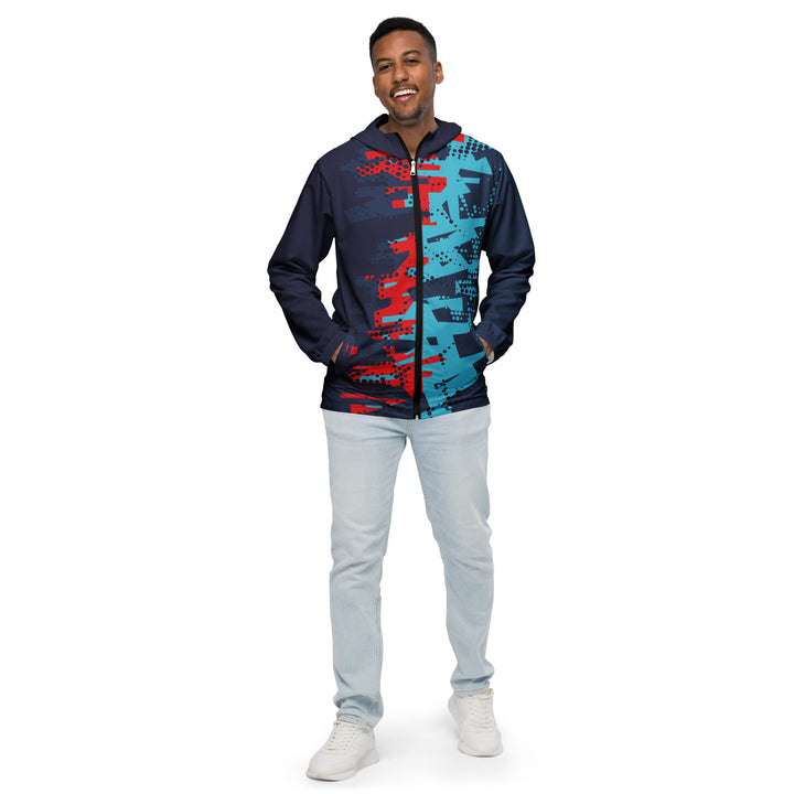 Men’s Windbreaker - Blue-Red City