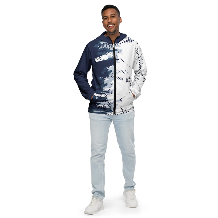 Men’s Windbreaker - Blue-White City