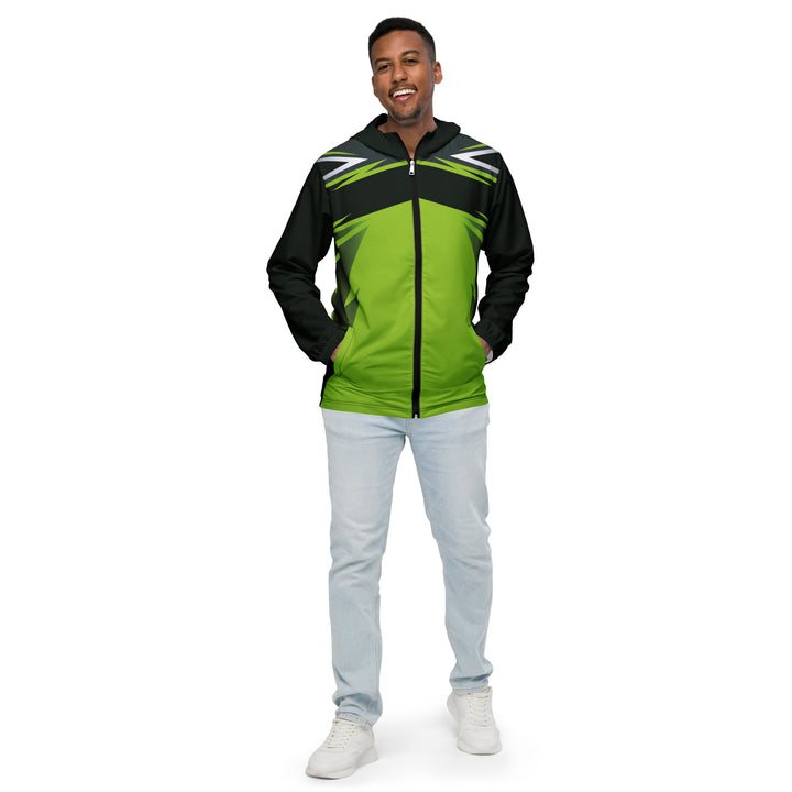 Men’s Windbreaker - Black-Green Play