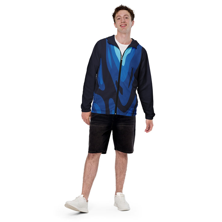 Men’s Windbreaker - Blue Paint