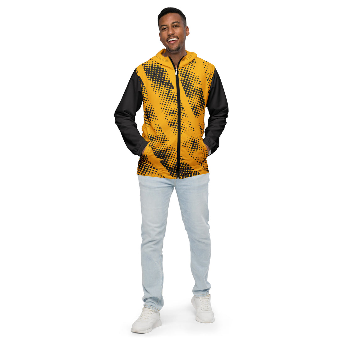 Men’s Windbreaker - Yellow-Black Haltfone