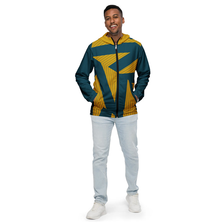 Men’s Windbreaker - Blue-Yellow Triangle