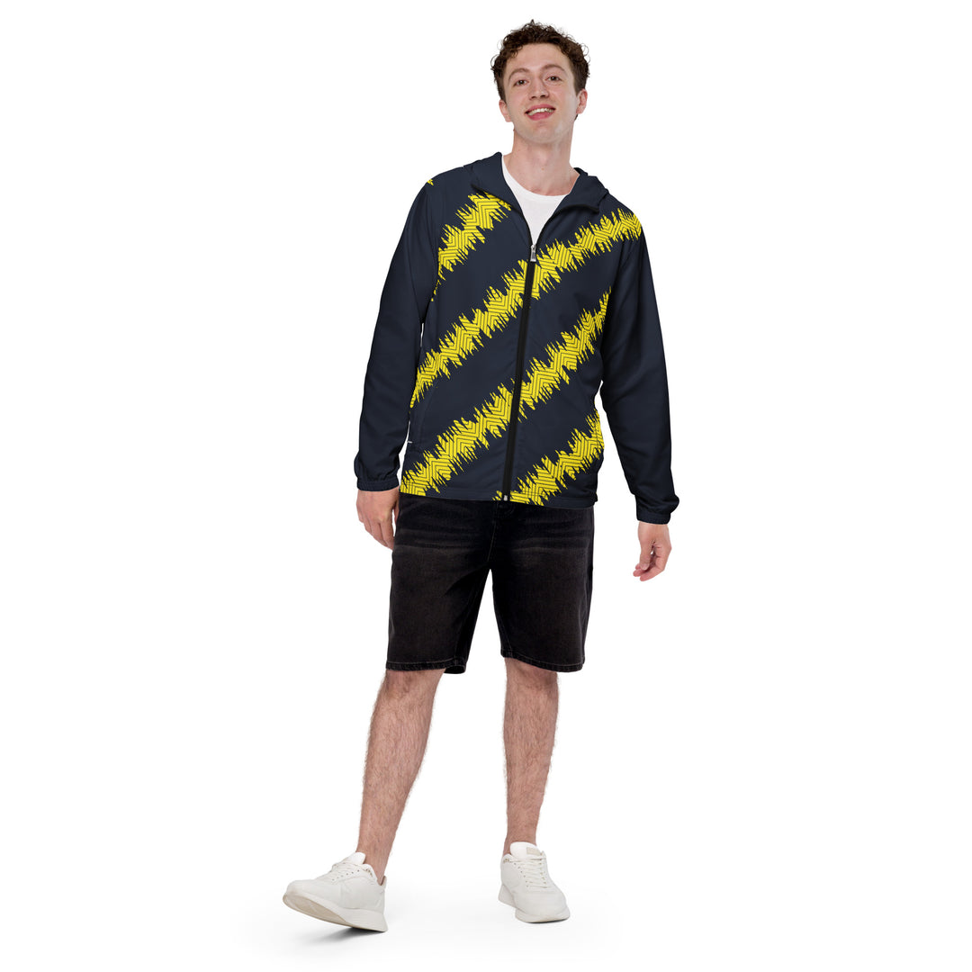 Men’s Windbreaker - Black-Yellow City