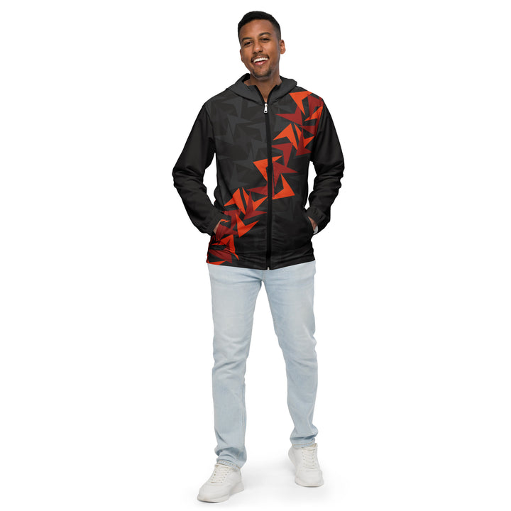 Men’s Windbreaker - Black-Red Strike