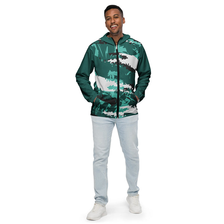 Men’s Windbreaker - Green-White Camouflage