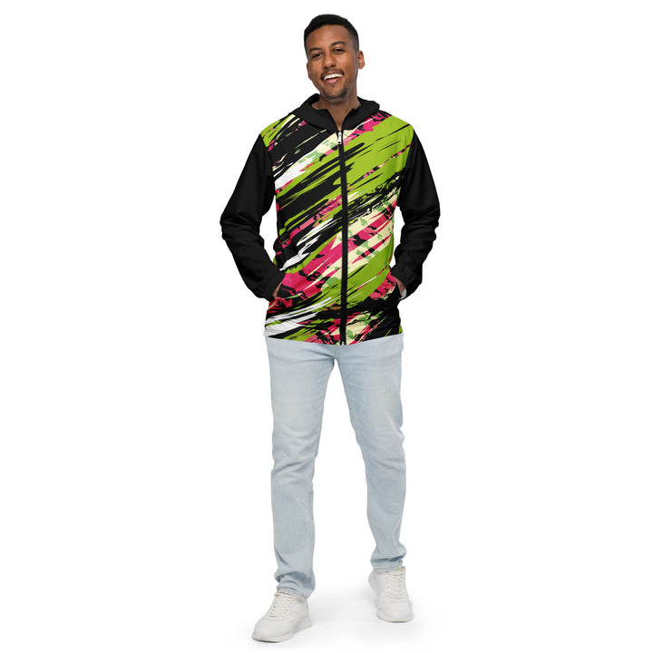 Men’s Windbreaker - Black-Green Drive