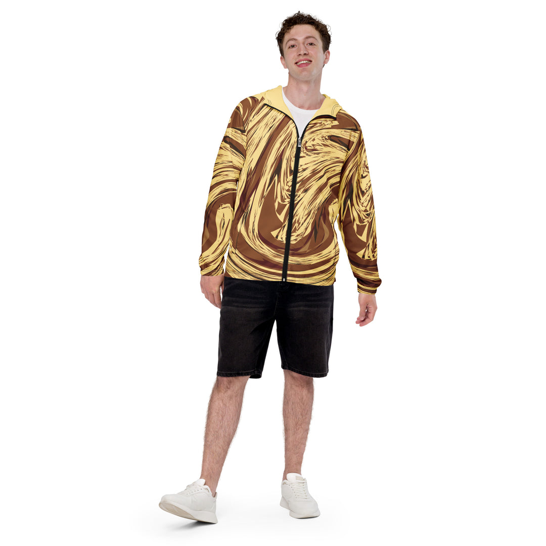 Men’s Windbreaker - Beige-Brown Blend