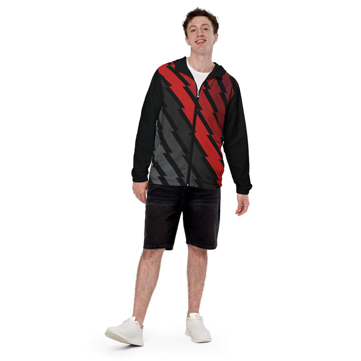 Men’s Windbreaker - Black-Red Flash