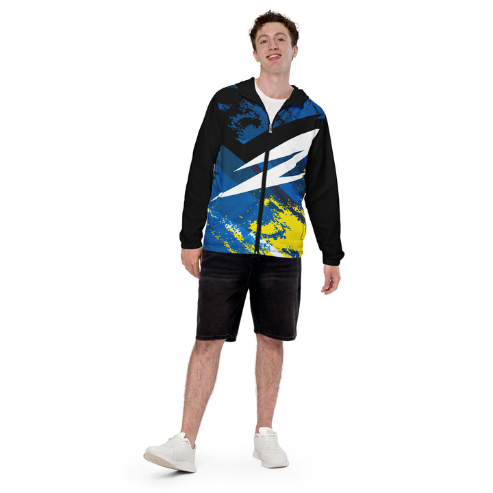 Men’s Windbreaker - Blue-Yellow Signal