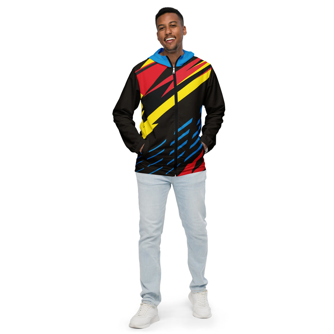 Men’s Windbreaker - Black-Blue Super