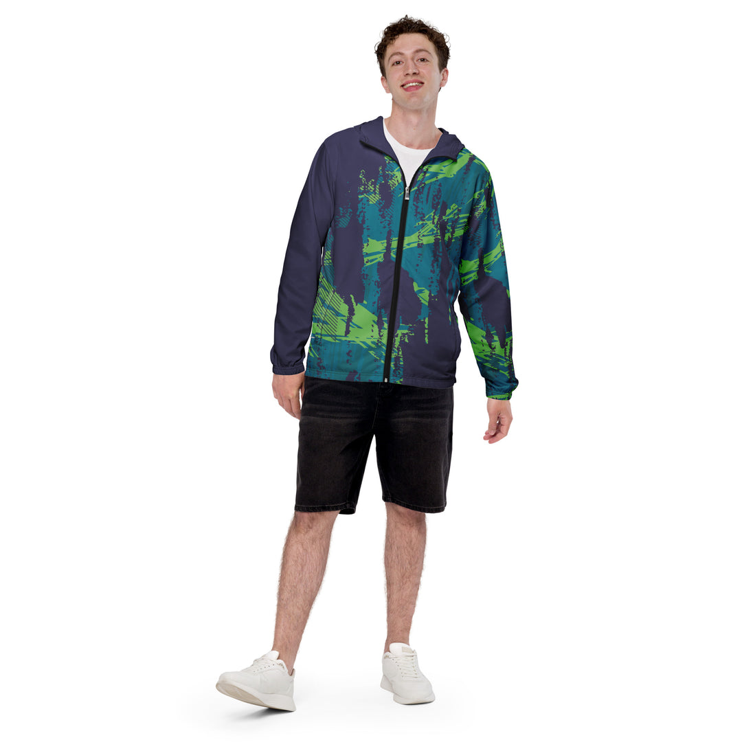 Men’s Windbreaker - Purple-Green Pass