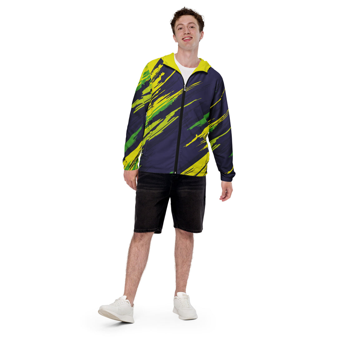 Men’s Windbreaker - Purple-Yellow Overdraw