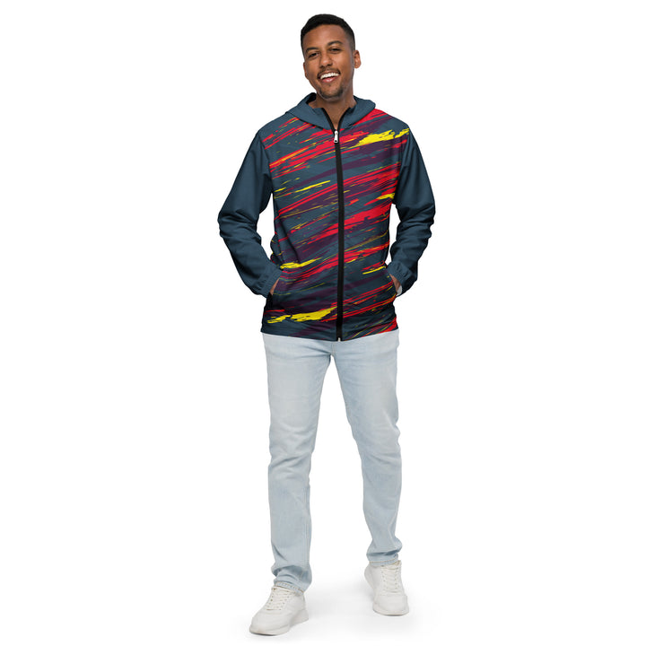 Men’s Windbreaker - Blue-Red Rain