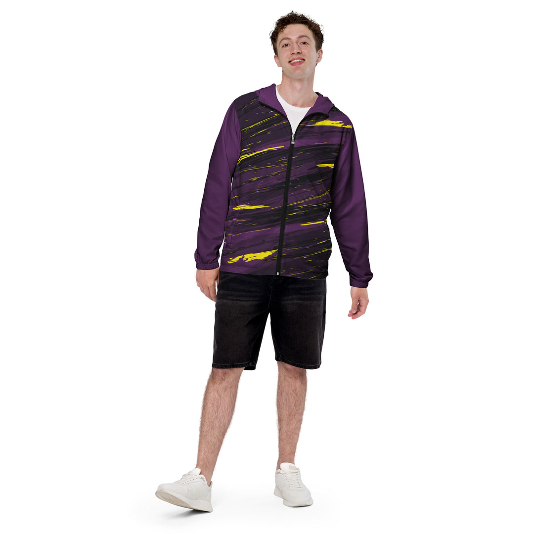 Men’s Windbreaker - Purple-Yellow Rain