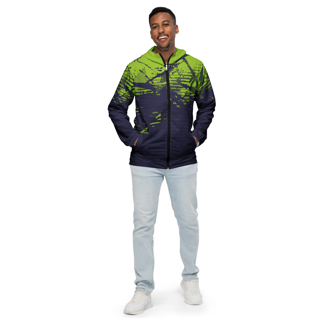 Men’s Windbreaker - Purple-Green Shape