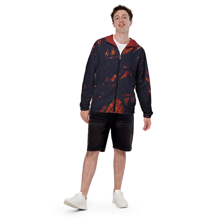 Men’s Windbreaker - Blue-Red Hide