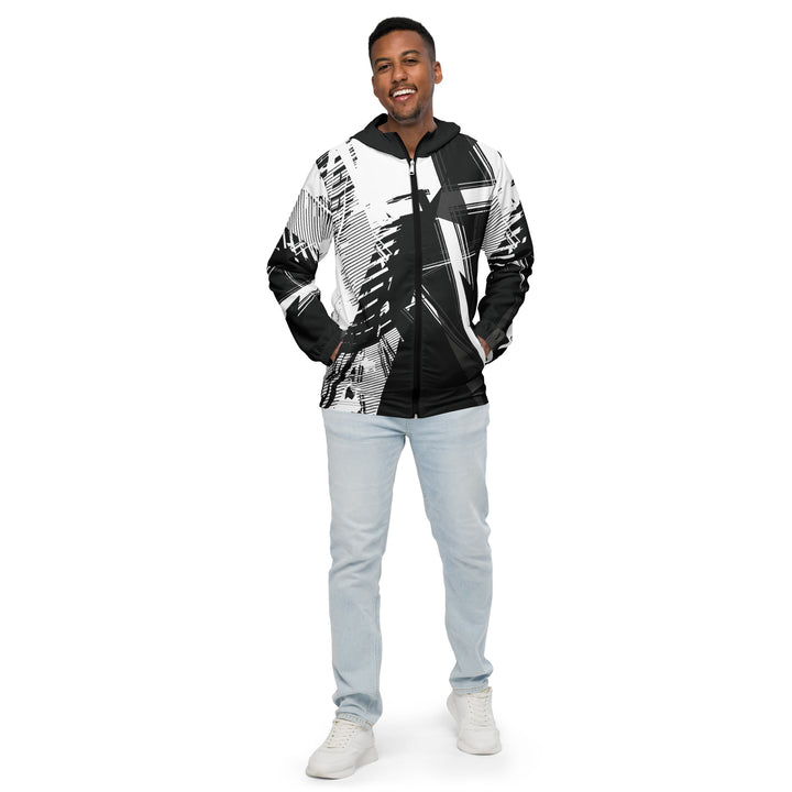 Men’s Windbreaker - Black-White Unique